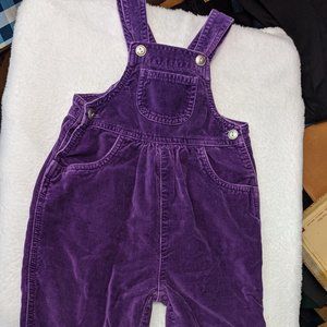 Purple Velveteen Overalls by Marshall Fields Baby